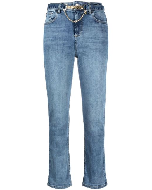 Liu •Jo belted cropped jeans