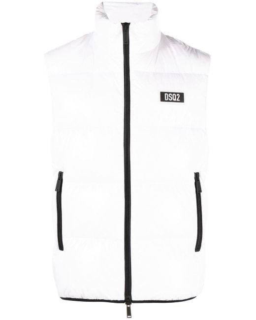 Dsquared2 logo-print quilted gilet