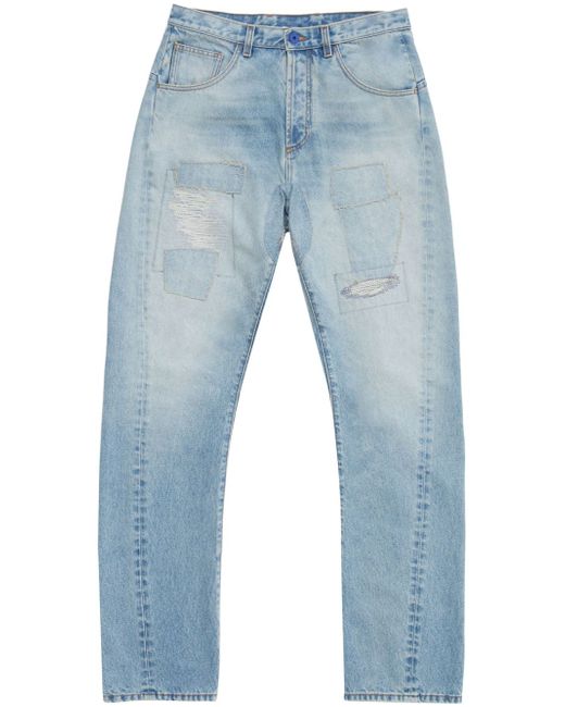 Marcelo Burlon County Of Milan bleached straight-leg jeans