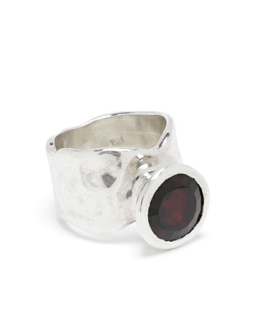 Rosa Maria garnet-embellished sterling ring
