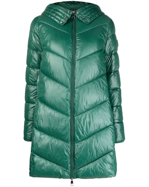 Boss funnel-neck quilted raincoat