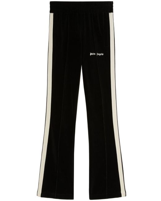 Palm Angels stripe-detail velvet track pants