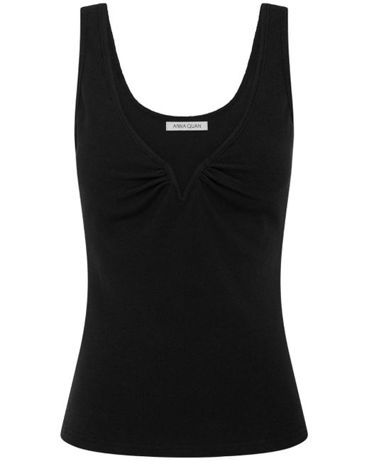 Anna Quan Coline ruched-detail tank top