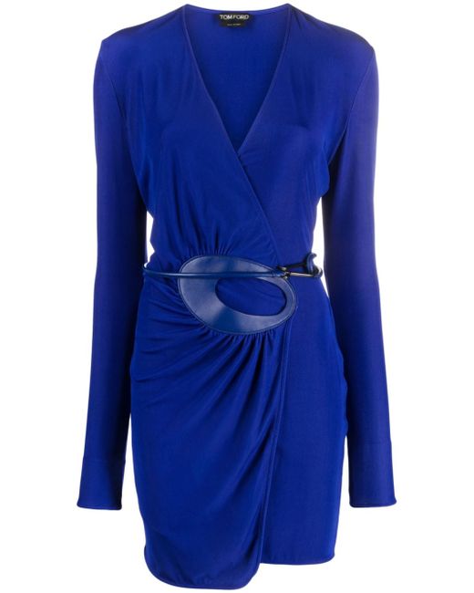 Tom Ford ruched-detail belted minidress