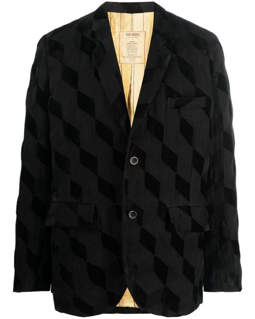 Uma Wang argyle-check pattern blazer