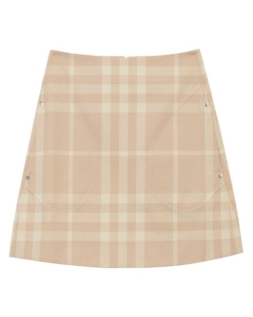 Burberry check-print A-line skirt