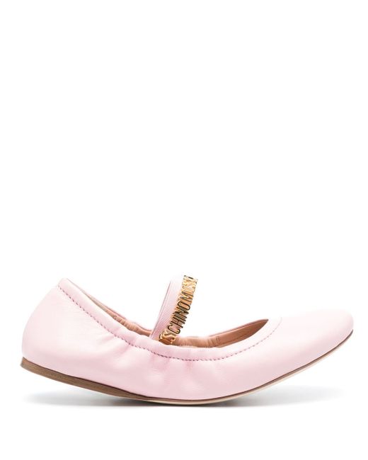 Moschino leather ballerina shoes
