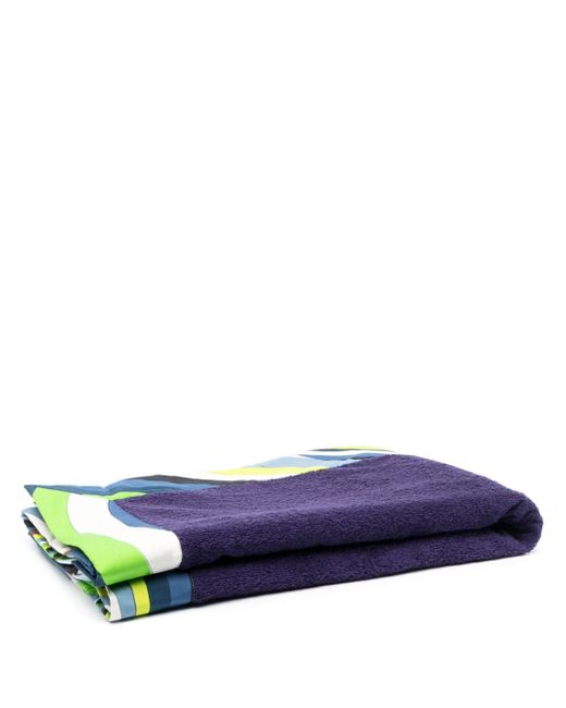 Pucci Iride-print border beach towel