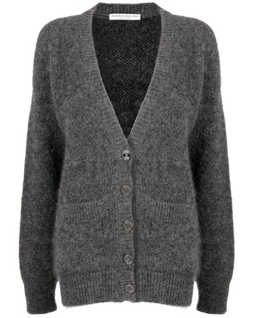 Alessandra Rich bear-intarsia knitted cardigan