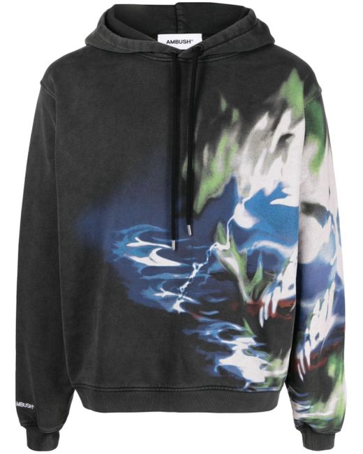 Ambush graphic-print cotton hoodie