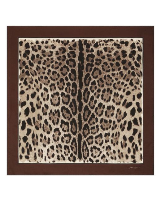 Dolce & Gabbana leopard-print scarf