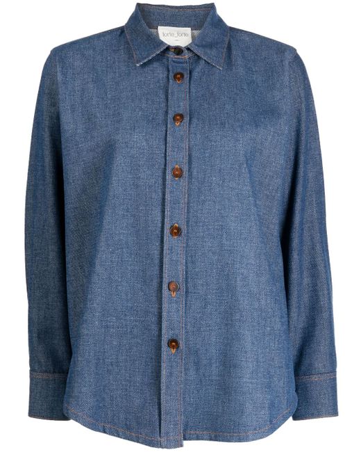 Forte-Forte spread-collar chambray shirt