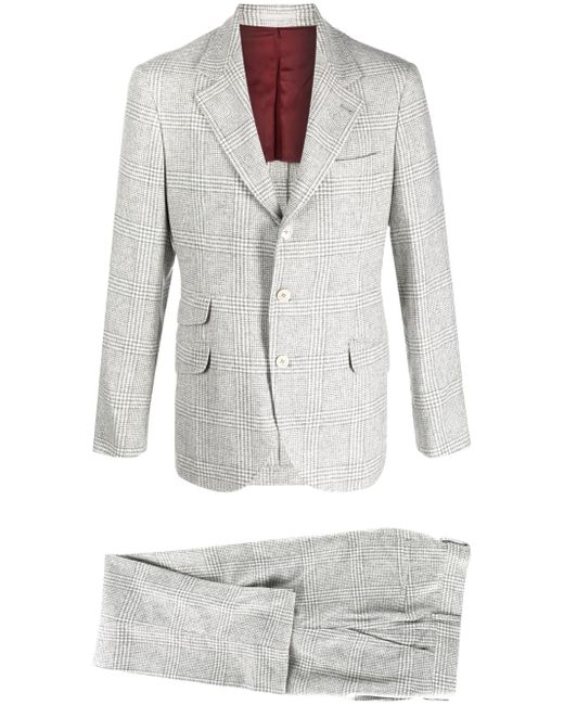 Brunello Cucinelli single-breasted checked suit