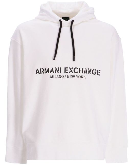 Armani Exchange logo-print hoodie