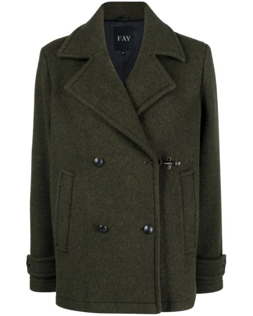 Fay double-breasted wool coat