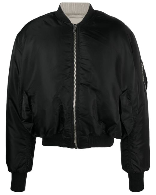 Vtmnts reversible zipped bomber jacket