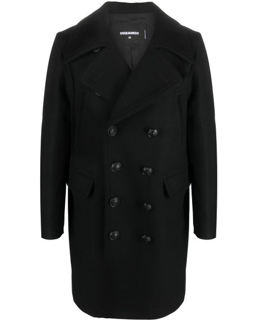 Dsquared2 logo-button double-breasted coat