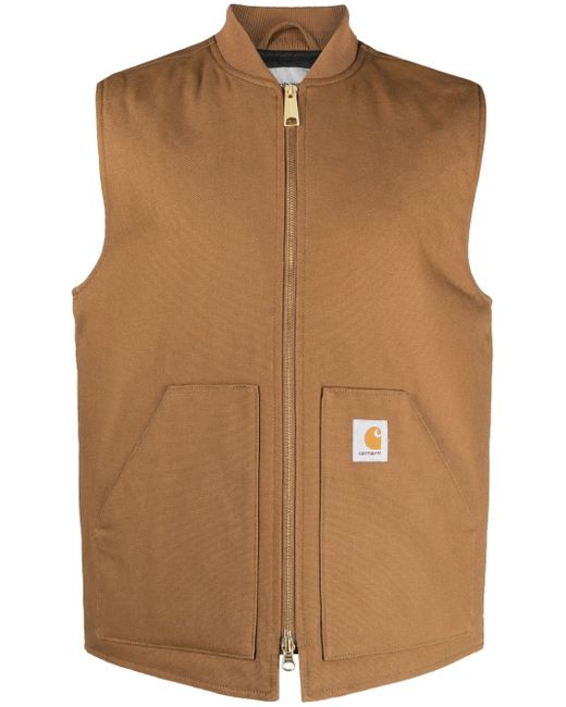 Carhartt Wip logo-patch zipped vest