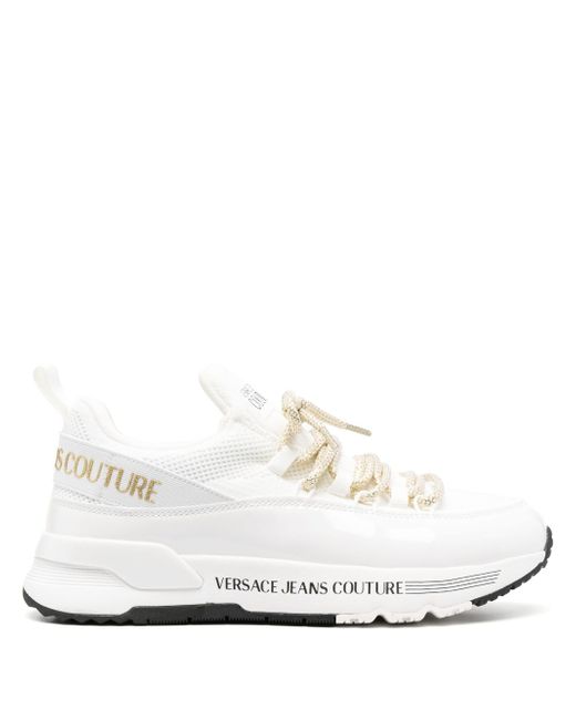 Versace Jeans Couture Dynamic logo-print leather sneakers