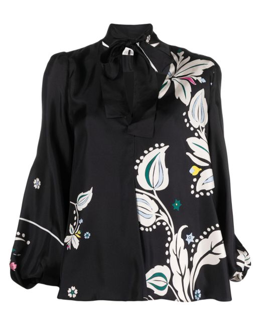 Dorothee Schumacher floral-print V-neck blouse