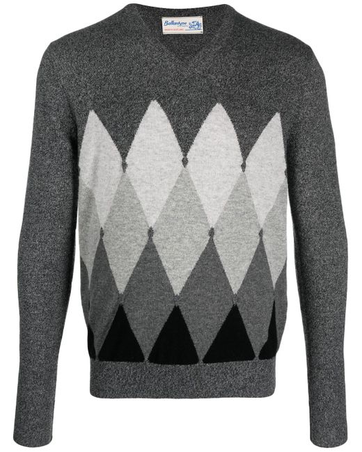 Ballantyne argyle intarsia-knit jumper