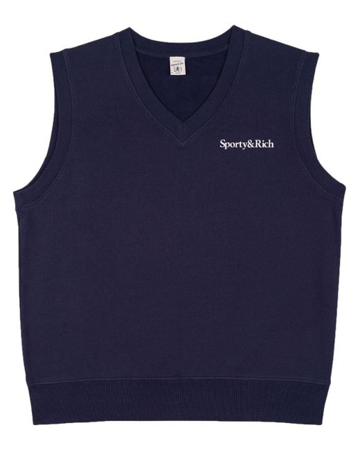 Sporty & Rich logo-print sleeveless sweatshirt