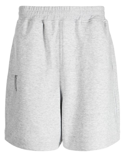 Izzue logo-print jersey-fleece shorts