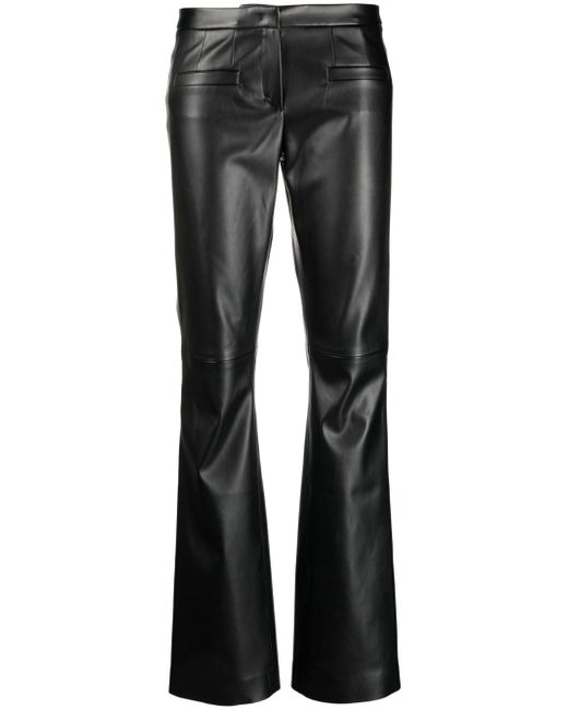 Dorothee Schumacher mid-rise faux-leather flared trousers