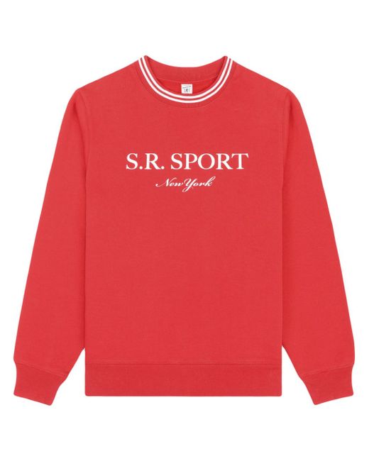 Sporty & Rich logo-print crew-neck sweatshirt