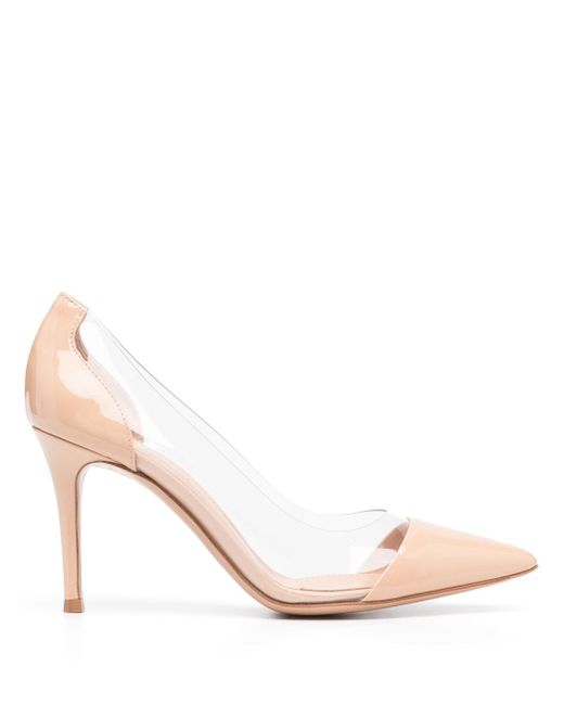 Gianvito Rossi 85mm panel leather pumps