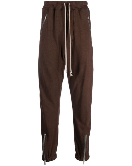 Rick Owens drop-crotch drawstring tapered trousers