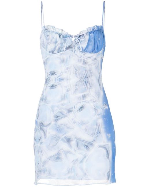 Fiorucci ice-print balconette minidress