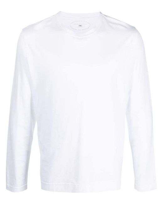 Fedeli long-sleeved cotton T-shirt