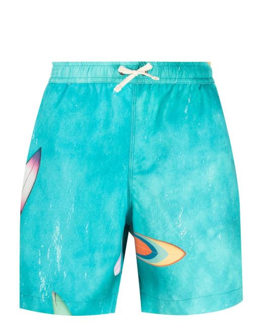 Blue Sky Inn graphic-print drawstring swim shorts