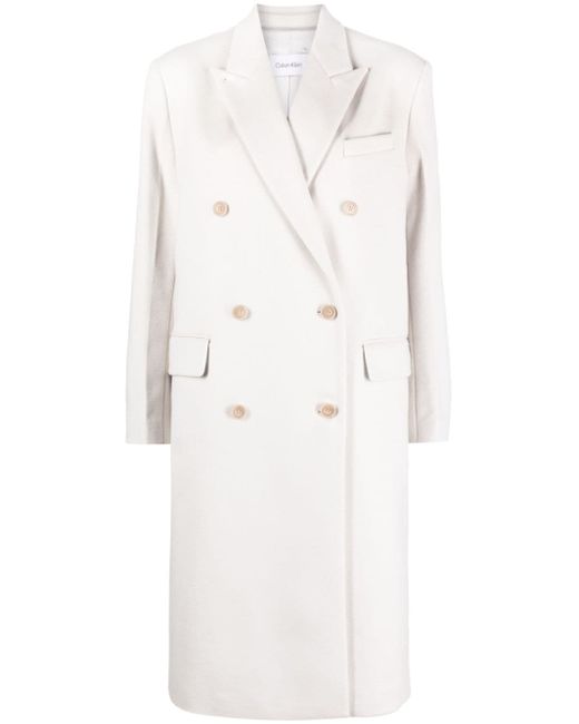 Calvin Klein double-breasted wool-blend coat