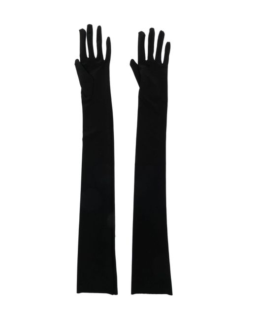 Norma Kamali stretch-design long gloves