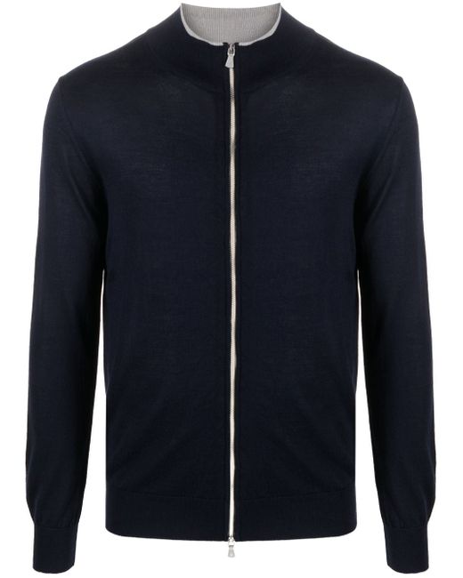 Eleventy lightweight zip-up sweatshirt