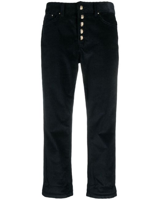 Dondup cropped corduroy straight-leg trousers