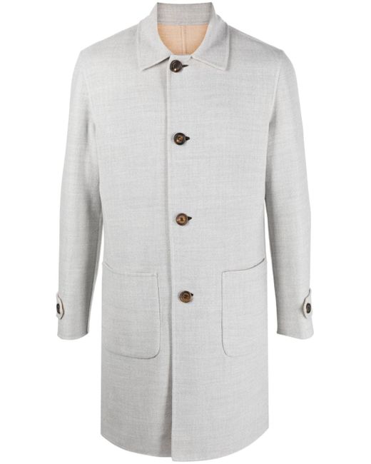 Eleventy spread-collar button-down coat