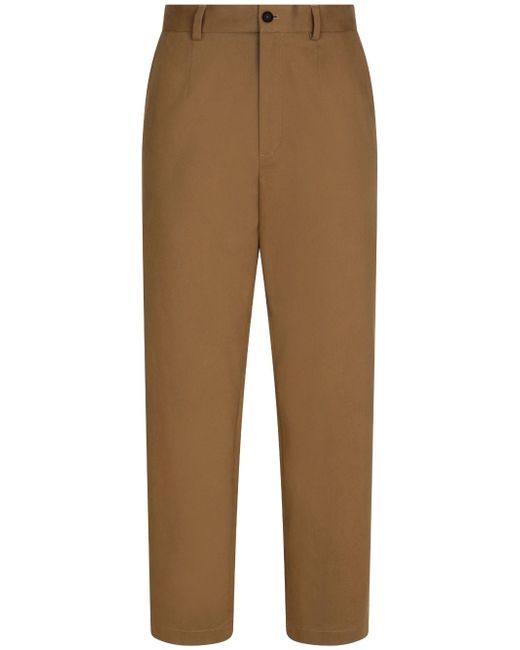 Dolce & Gabbana straight-leg cotton trousers