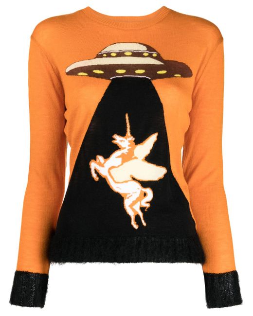 Undercover UFO jacquard knitted jumper