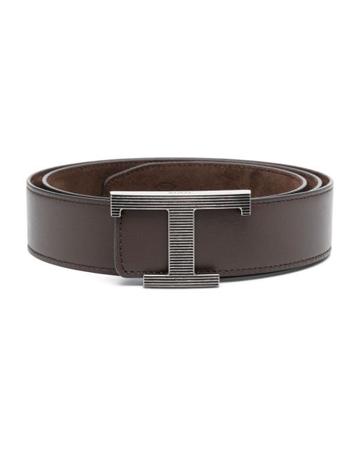 Tod's logo-buckle leather belt
