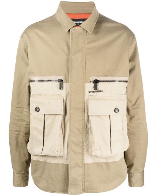Dsquared2 two-tone flap-pocket jacket
