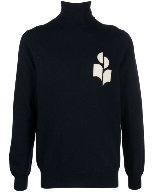 Marant logo-detail roll-neck jumper