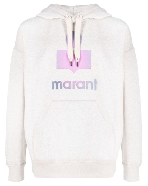 Marant logo-print drawstring hoodie
