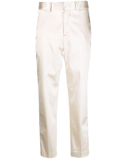 P.A.R.O.S.H. tapered satin trousers