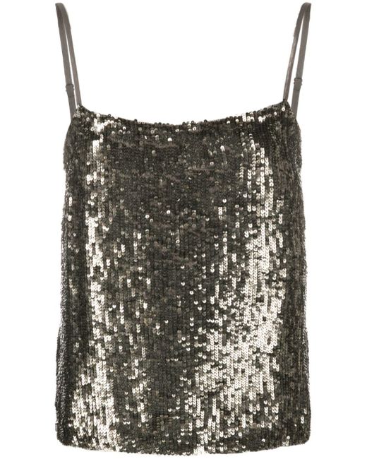 P.A.R.O.S.H. sequin-embellished sleeveless top