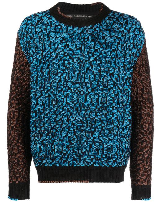 Andersson Bell intarsia-knit crew-neck sweatshirt