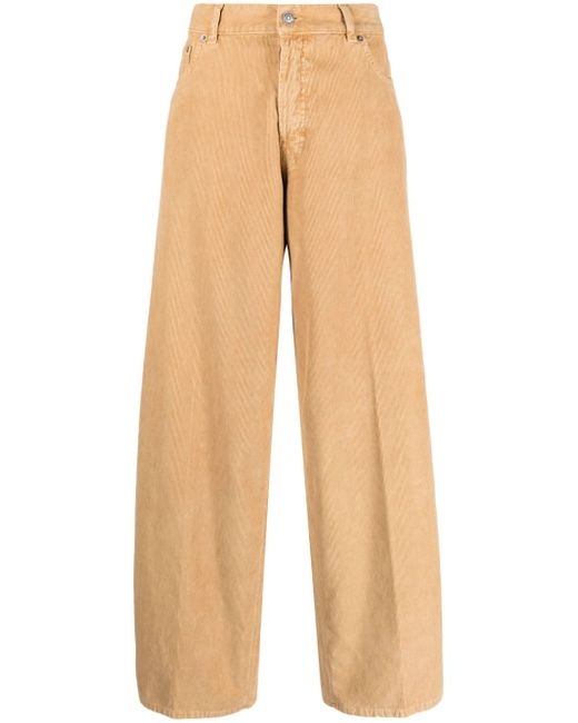 Haikure corduroy straight-leg cotton trousers