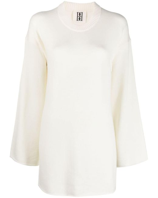By Malene Birger rolled-trim knitted jumper